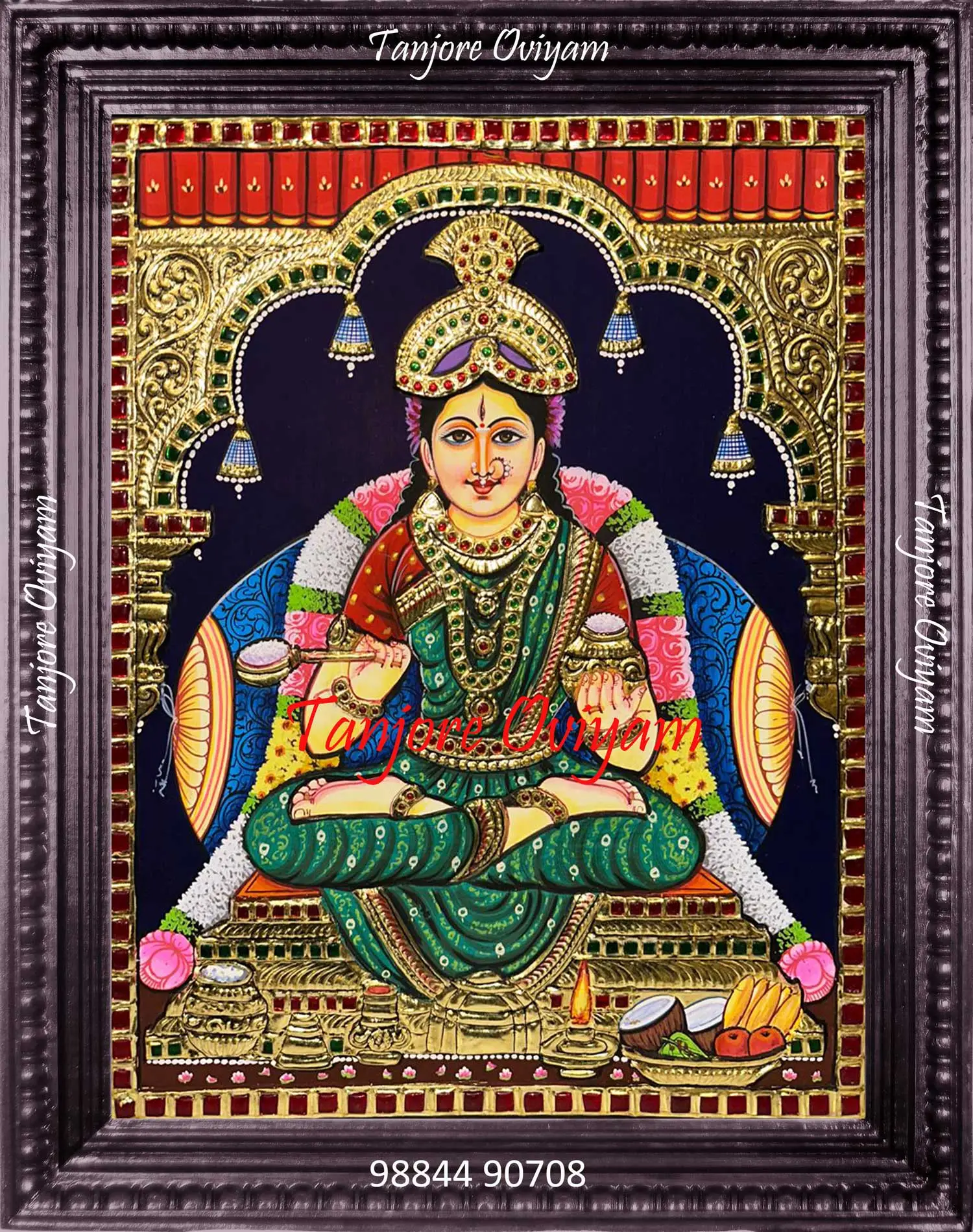 Tanjore Painting Of Annapoorni Devi